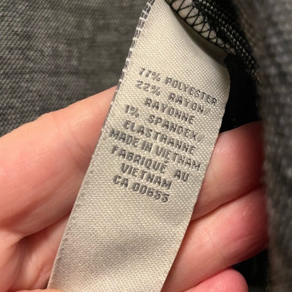 AE Sport Cropped Cardigan 3/4 Sleeve Women’s Sweater Black w White Animal Print - Picture 5 of 11